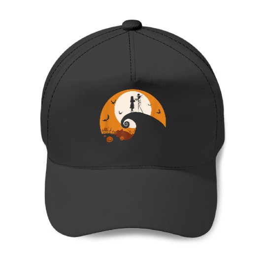 Disneyss The Nightmare Before Christmas Halloween Spiral Love Baseball Caps