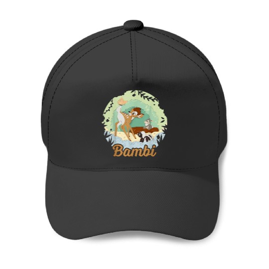 Disney Bambi Thumper And Flower Paper Cut Portra Baseball Caps