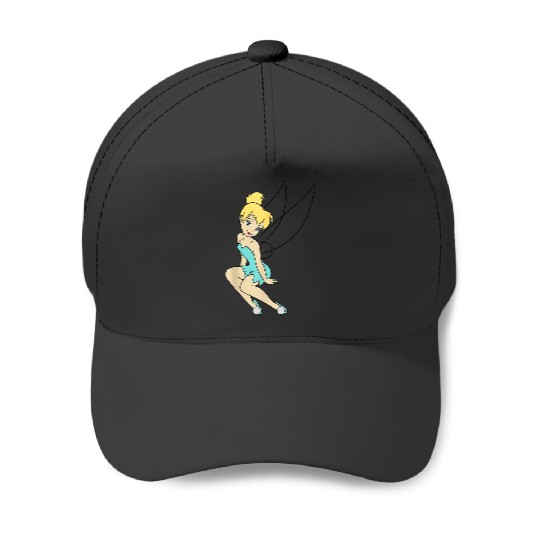 Disneys Peter Pan Tinkerbell Sitting With A Smile Baseball Caps