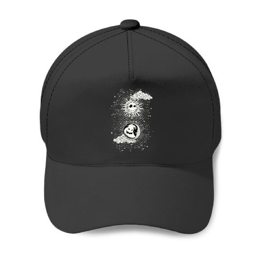 Disneyss The Nightmare Before Christmas Skellington Sun Moon Baseball Caps