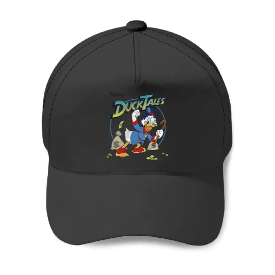 Disneys DuckTales Scrooge McDuck With Money Bags Logo Baseball Caps