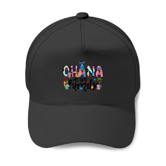 Ohana Means Family Baseball Caps, Ohana Baseball Caps, Disney Baseball Caps