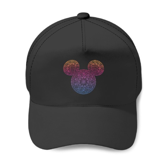Disney Mickey And Friends Mandala Mickey Ears Baseball Caps