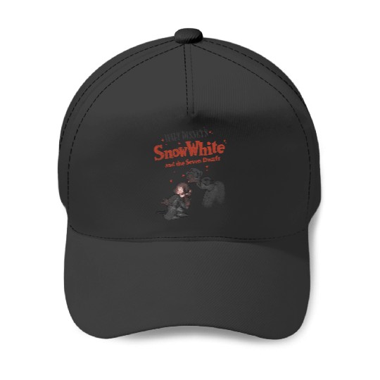 Disneys Snow White Dopey Distressed Portrait Baseball Caps