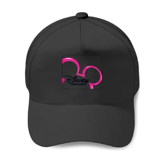 Disneyss Channel  Mickey Mouse Pink Retro 2000s Logo Baseball Caps