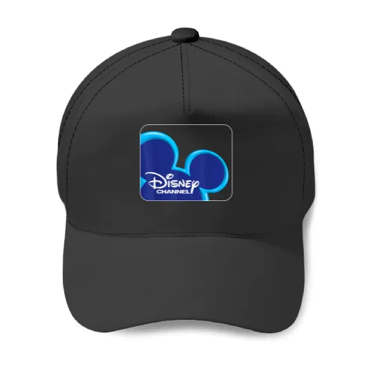 Disneyss Channel  Mickey Mouse Blue Retro 2000s Logo Baseball Caps