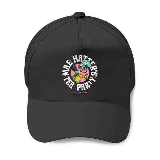Disneyss Alice In Wonderland Mad Hatter Team Party Big Logo Baseball Caps