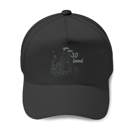 Disneyss Winnie The Pooh You Are So Loved Pooh Tigger Logo Baseball Caps