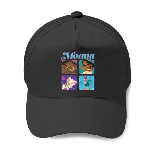 Disneyss Moana Pua Maui Hei Hei Retro Box Up Chest Panels Baseball Caps