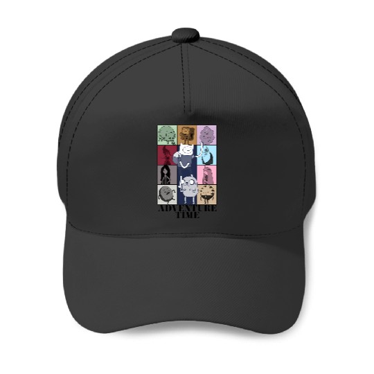 Adventure Time Eras Tour Poster (Black Print) Baseball Caps