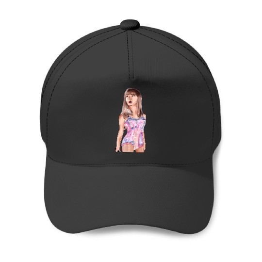 Taylorss Swift Eras Tour Lover Era Illustration Baseball Caps