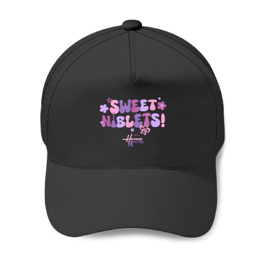 Disneyss Hannah Montana Sweet Niblets Floral Chest Text Logo Baseball Caps