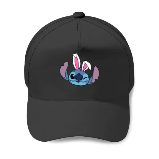 Amazon Essentials Disney Stitch Winking Spring Easter Bunny Ears Bunny Baseball Caps