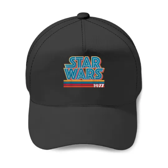 Star Wars Super Retro Striped Logo 1977 Disney Baseball Caps