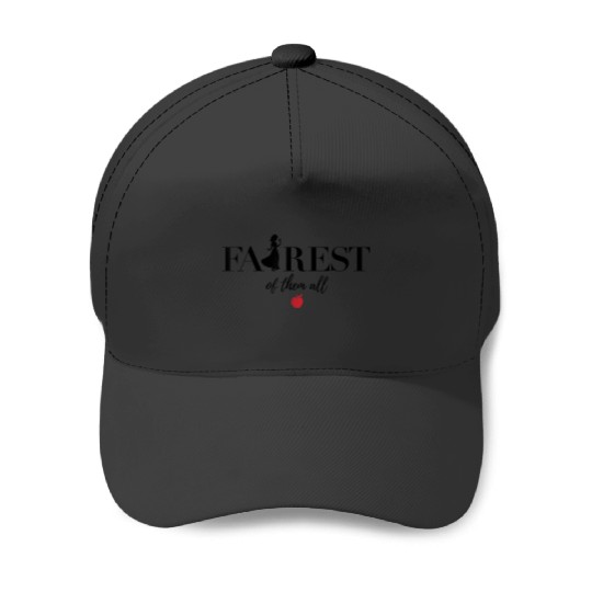 Disneyss Snow White Fairest Silhouette Text Graphic Baseball Caps
