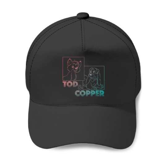 Disney The Fox and the Hound Tod & Copper Gradient Baseball Caps
