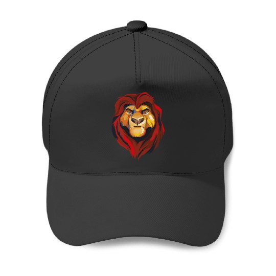 Disney Lion King Low Poly Mufasa Portrait Long Sleeve Baseball Caps