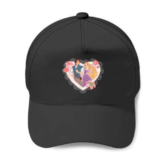 Disney Princess Rapunzel & Flynn Rider Valentine Baseball Caps