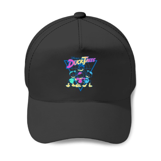 Disney DuckTales  Neon Outlines Group Shot Distressed Baseball Caps