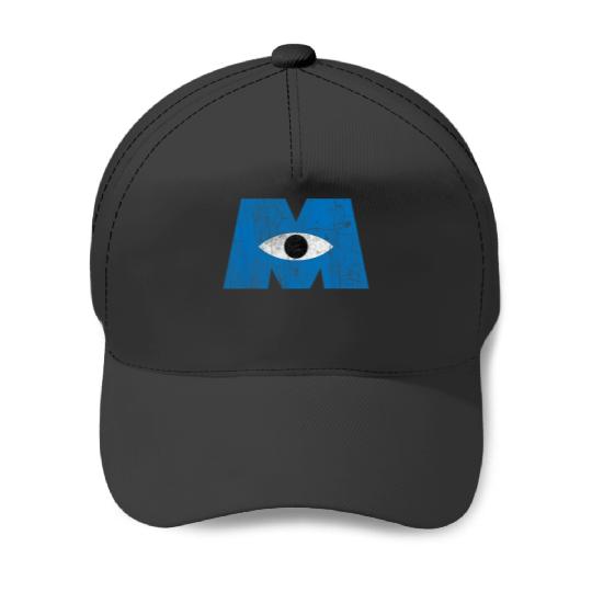 Disney Pixar Monsters Inc Distressed Cyclops Blu Baseball Caps