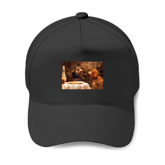 Disneyss Lady And The Tramp Live Action Shared Spaghetti Baseball Caps