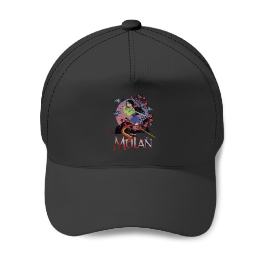 Disney Mulan And Mushu Collage Portrait Logo Tan Baseball Caps