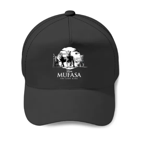 Disneyss Mufasa The Lion King Movie Black White Characters Baseball Caps