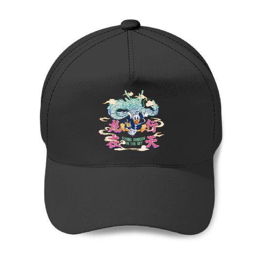 Disneyss Donald Duck Lunar New Year Flying Dragon In The Sky Baseball Caps