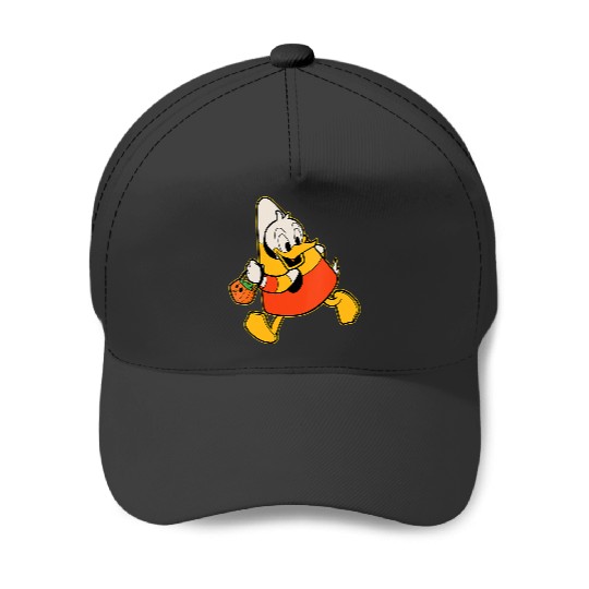 Womens Disney Donald Duck Candy Corn Costume Spooky Cute Halloween V-Neck Baseball Caps