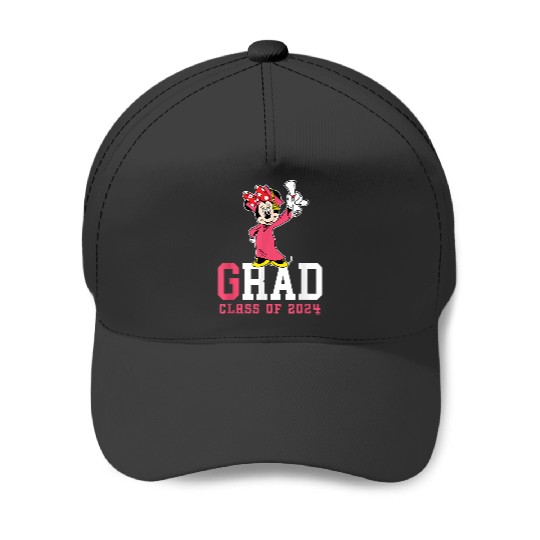 Disney Minnie Mouse 2024 Graduation Class Of 24 Rad Grad Baseball Caps