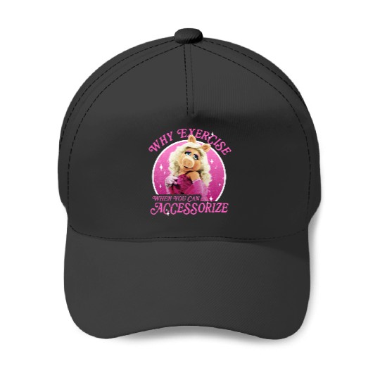 Disney The Muppets Miss Piggy Why Exercise Accessorize Baseball Caps