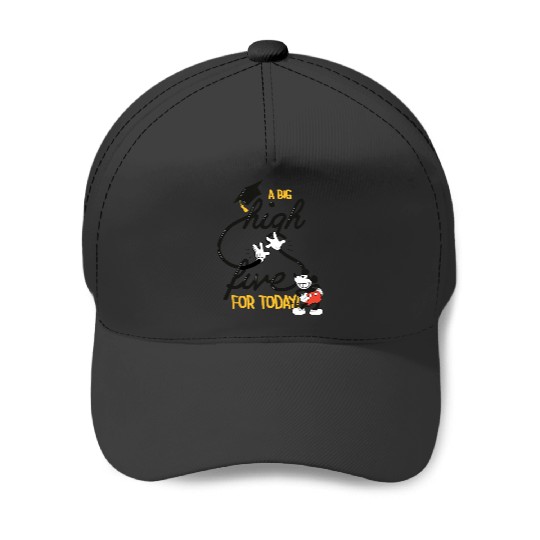 Disney Mickey Mouse A Big High Five for Today Graduation Baseball Caps