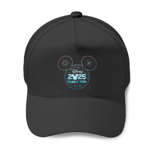Disney Mickey Mouse Icon Fireworks Vacation Family Trip 2025 Baseball Caps
