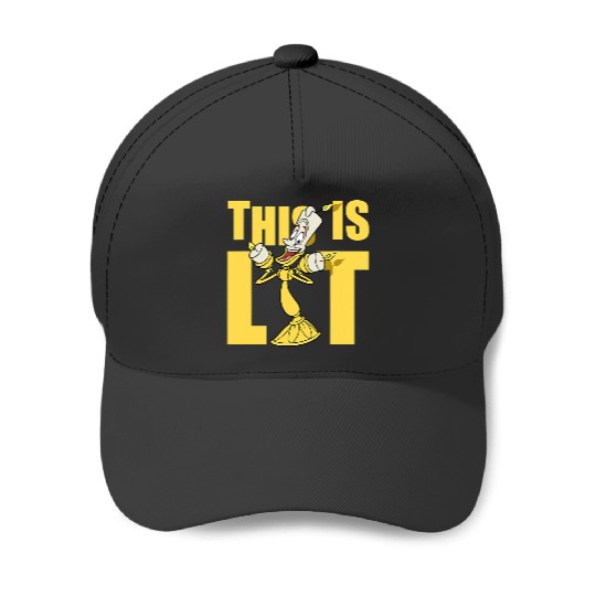 Disneys beauty and beast lumiere this is lit Baseball Caps