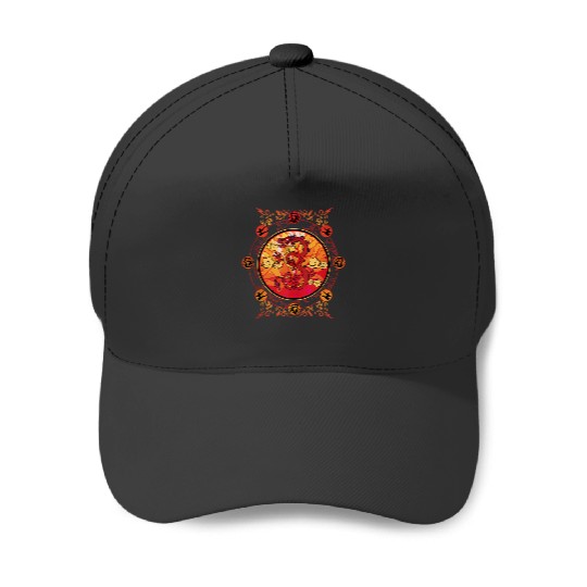 Disney Mulan Mushu Traditional Art Circle Portra Baseball Caps