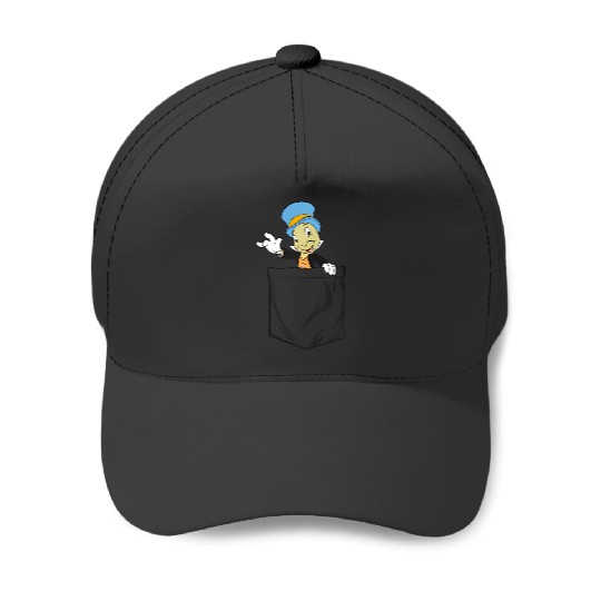 Disney Pinocchio Jiminy Cricket Faux Pocket Baseball Caps