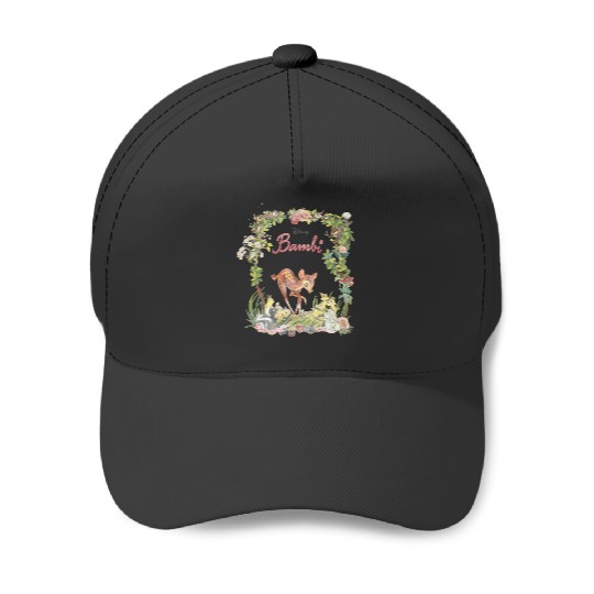 Disneys bambi floral portrait Baseball Caps