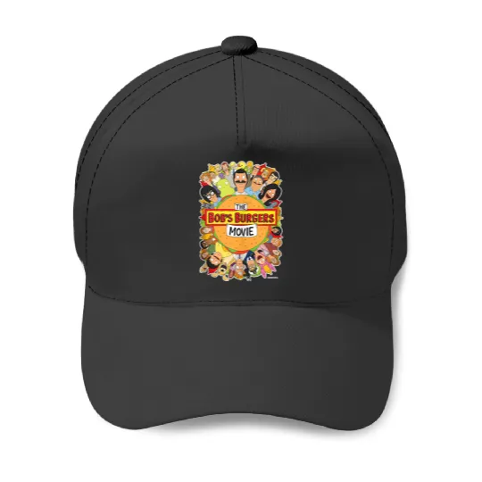 The Bobs Burgers Movie Poster Baseball Caps
