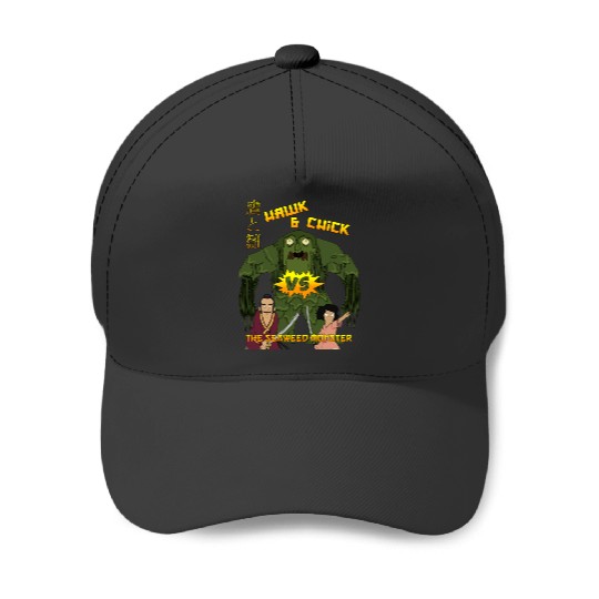 Hawk and Chick VS the Seaweed Monster  : Bobs Burgers Family Shirt, Bobs Burgers Vintage Baseball Caps