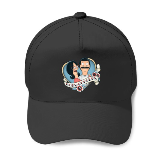 Bobs Burgers Bob And Linda Heart Shape Tattoo St Baseball Caps
