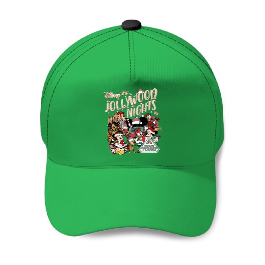 Vintage Disney Jollywood Nights Christmas Baseball Caps, Hollywood Studios Christmas