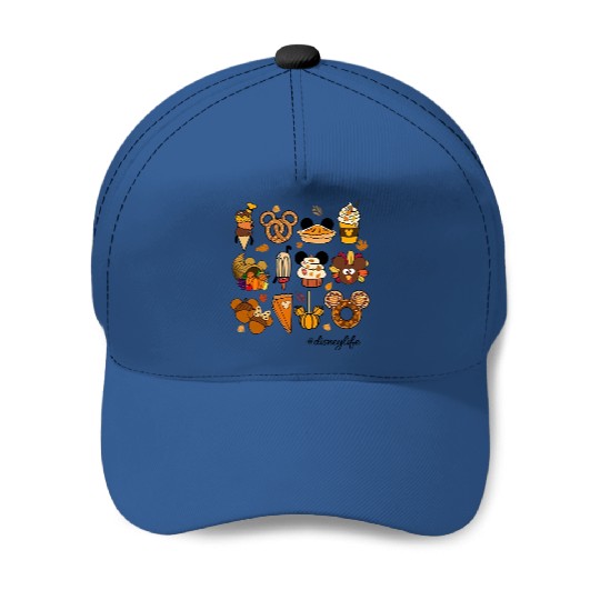 Disney Fall Baseball Cap, Disney Life Baseball Cap, Disney Snacks Fall Baseball Cap Baseball Caps