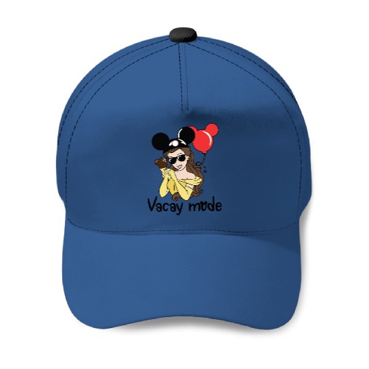 Belle Vacay Mode Baseball Cap, Beauty and the Beast Characters Baseball Cap, Belle Disney World Baseball Cap Baseball Caps