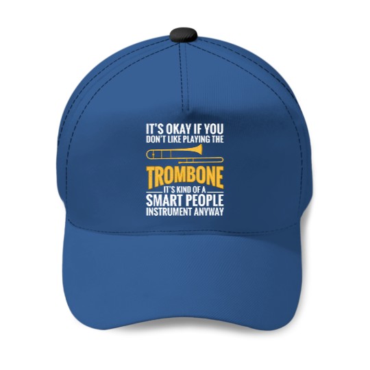Discover Trombone Smart People Instrument Trombonist Brass Baseball Caps