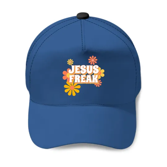 Retro Jesus freak hippie flowers-vintage Jesus Baseball Caps