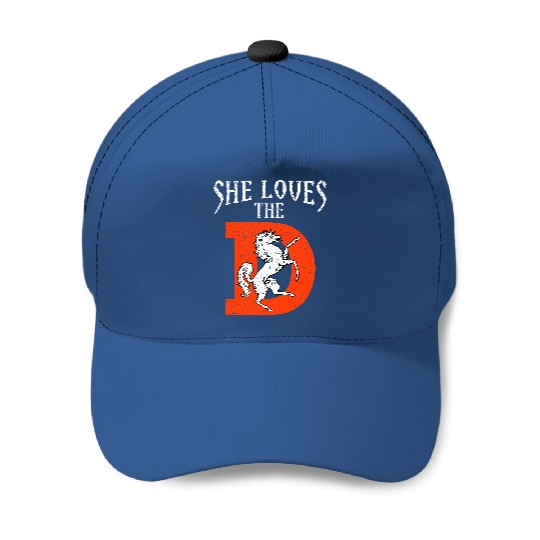 Discover She Loves The Denver D Funny Sports Baseball Cap