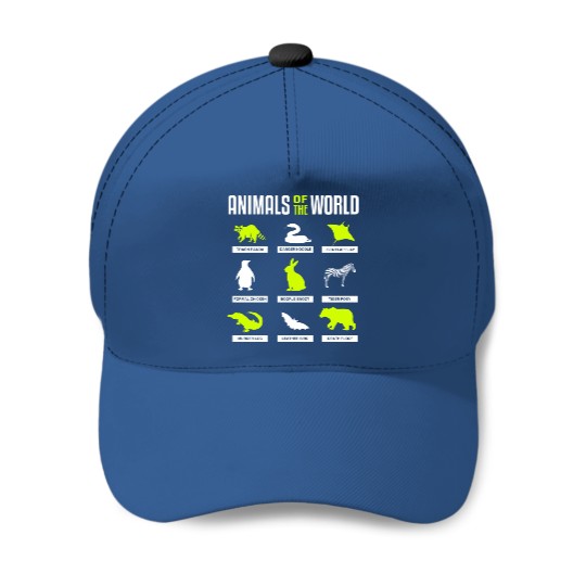 Discover Animals Of The World - Animals Of The World - Baseball Caps