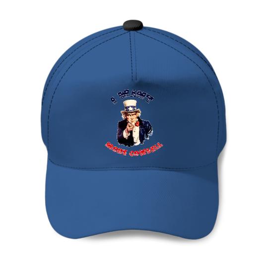 Uncle Sam Wants More Cowbell Baseball Caps