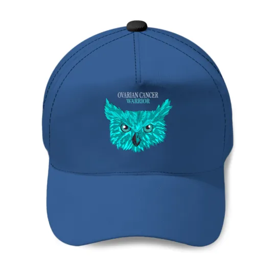 Ovarian Cancer Warrior Teal Ribbon Baseball Caps