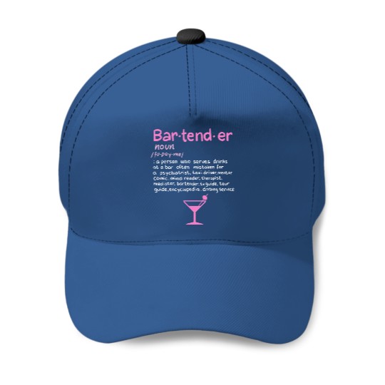 Discover Bartender Noun Definition Baseball Cap Funny Cocktail B Baseball Caps
